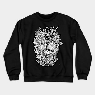 Flower skull inverse Crewneck Sweatshirt